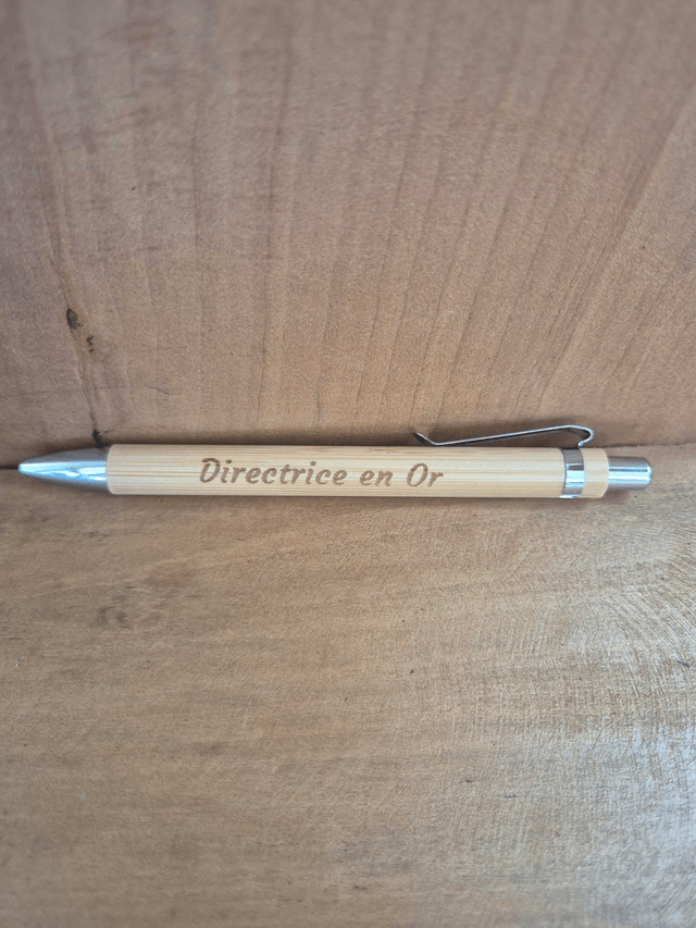 Stylo " Directrice en or"