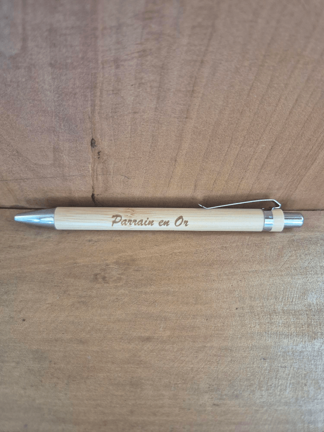 Stylo "parrain en or"