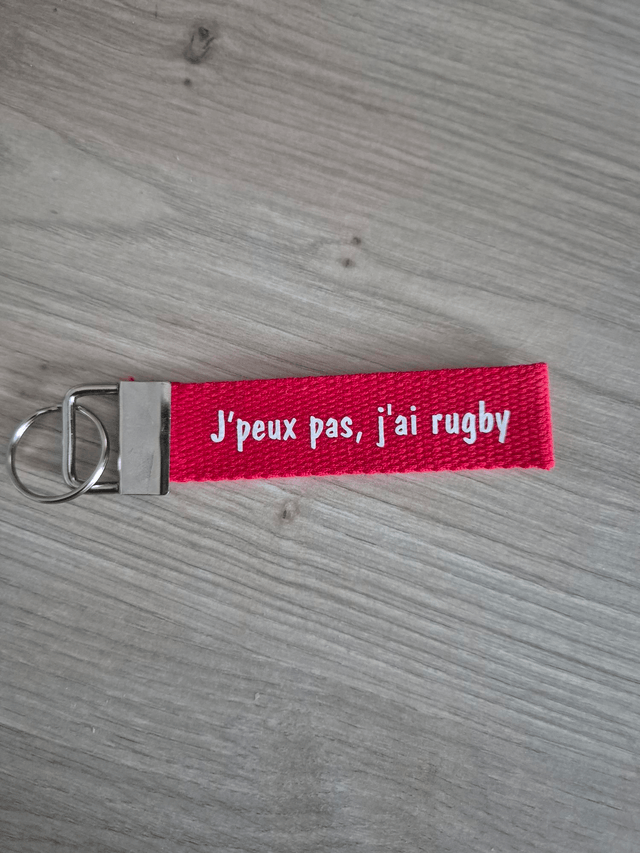 Porte clef J’peux pas, j'ai rugby