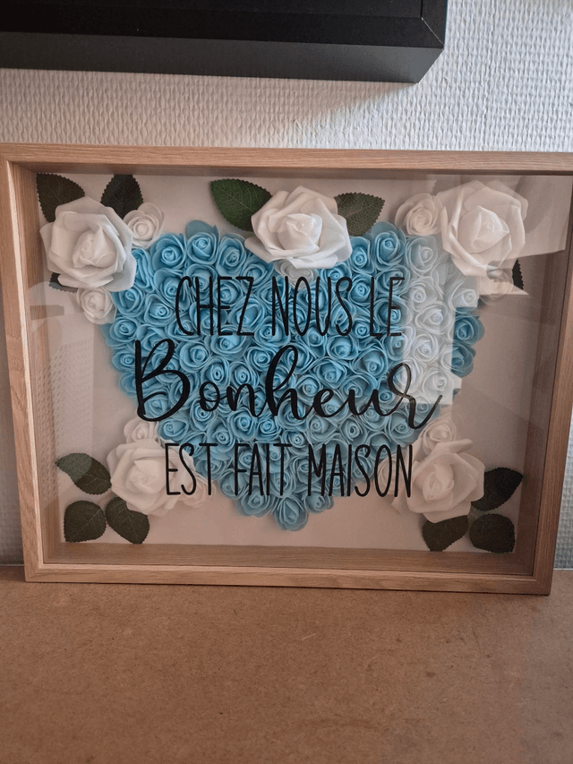 Cadre florale "Le bonheur"
