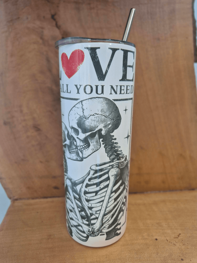 Tumbler couple skull