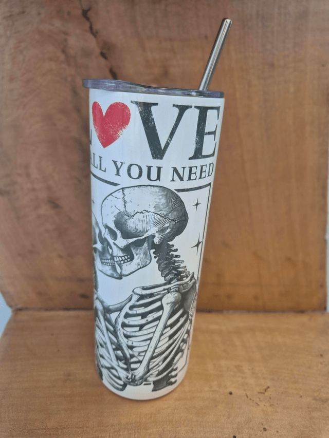 Tumbler couple skull