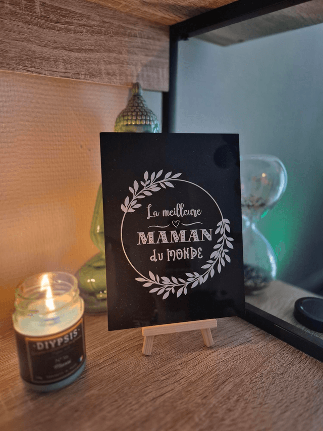 Plaque noir "meilleure maman du monde"