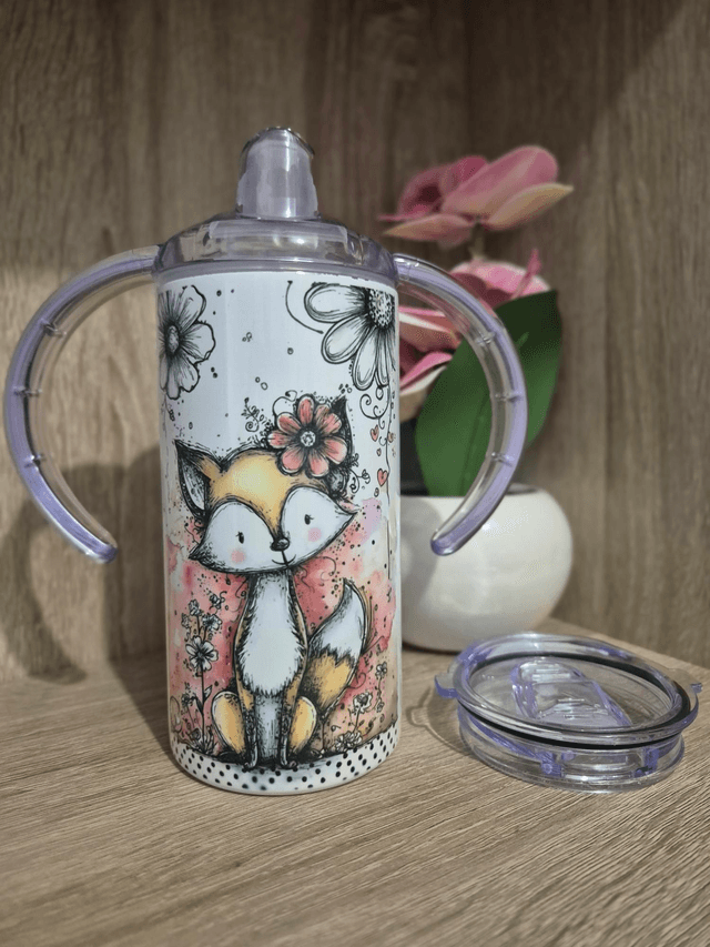 Gourde isotherme évolutive petite fille et renard