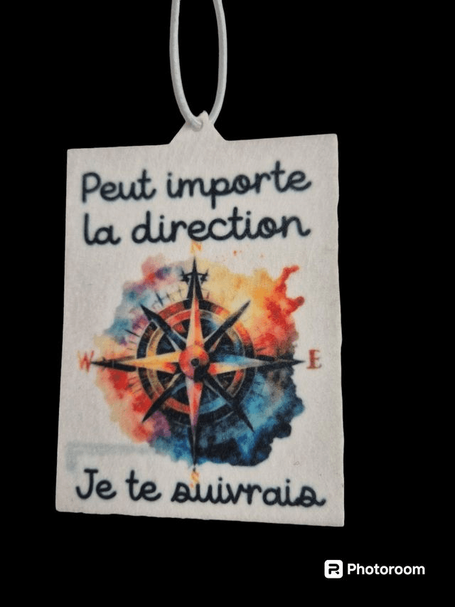 Désodorisant voiture Peut importe la direction
