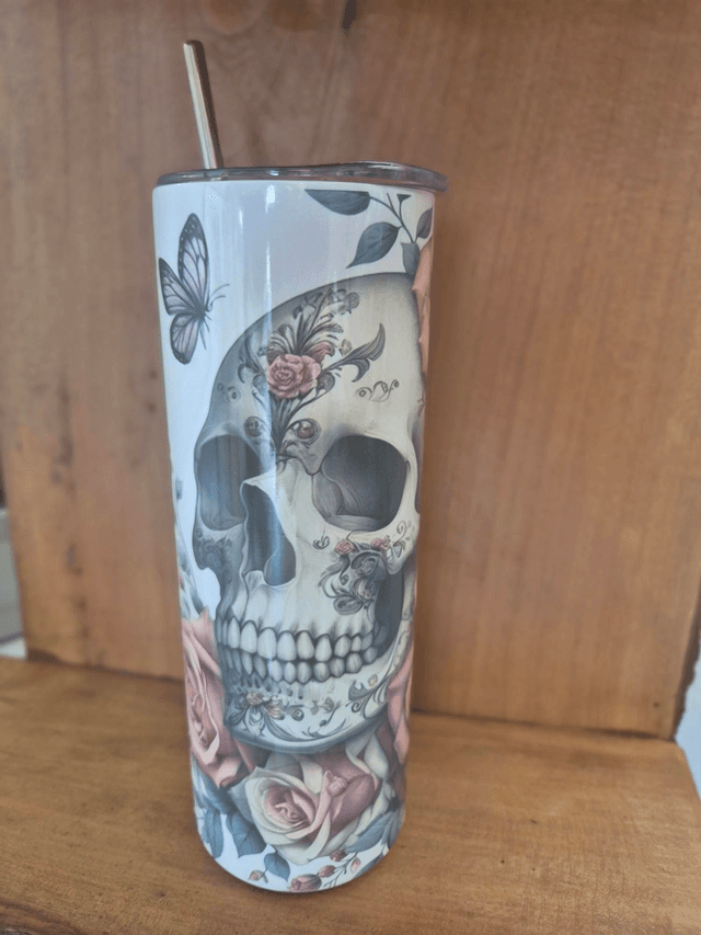 Tumbler Skull et rose