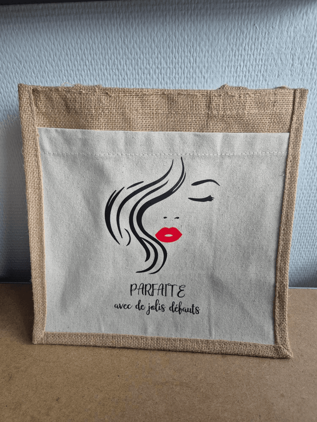 Cabas &quot; Parfaite avec de jolis défauts &quot;