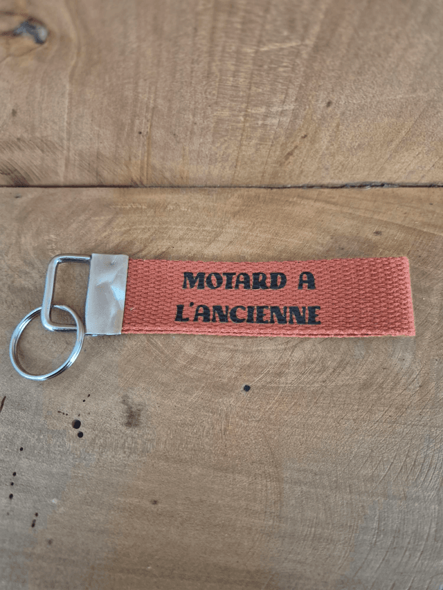 Porte clef &quot;motard à l&#039;ancienne &quot;